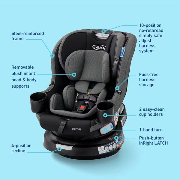 EasyTurn™ 360 2-in-1 Rotating Convertible Car Seat