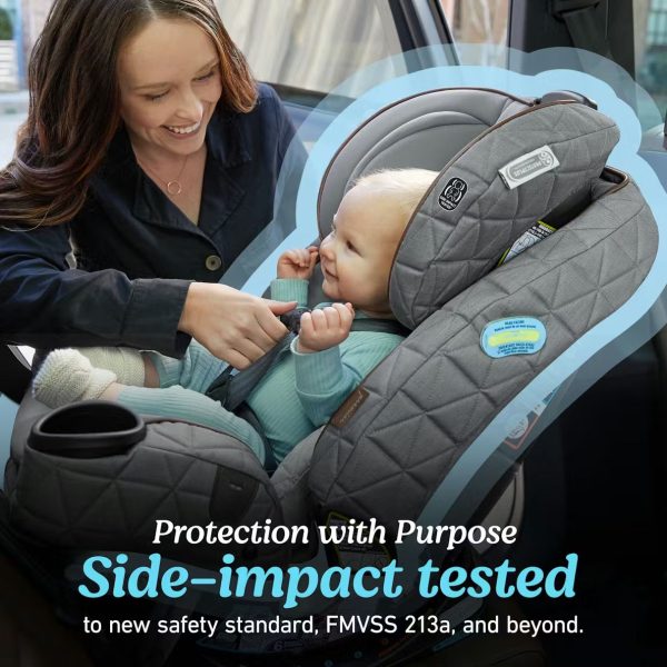 Graco® Premier 4Ever® DLX Extend2Fit® SnugLock® 4-in-1 Car Seat featuring Anti-Rebound Bar, Midtown™ Collection